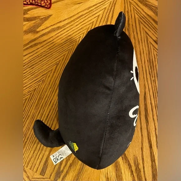 Cats VS Pickles Black Skelecat Skeleton Cat 9” Stuffed Animal Plush Beanbag #037 - Picture 4 of 10